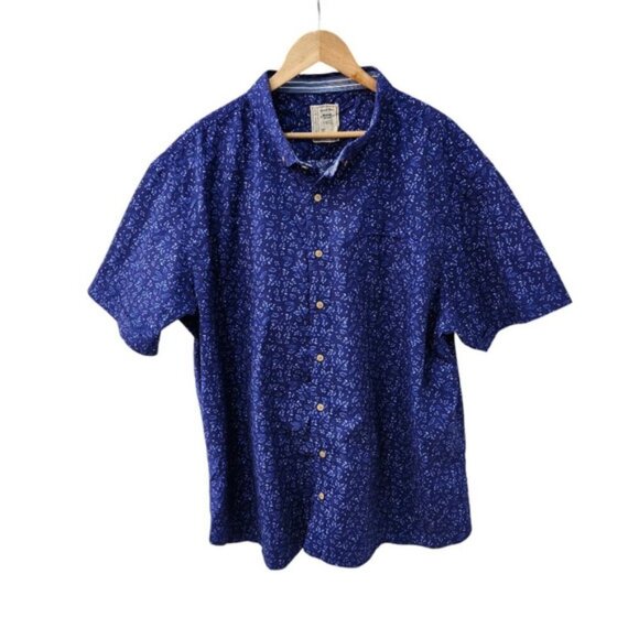Colours Alexander Julian Shirt Men’s 4X Blue Button Down Floral Print Hawaiian - Picture 1 of 11